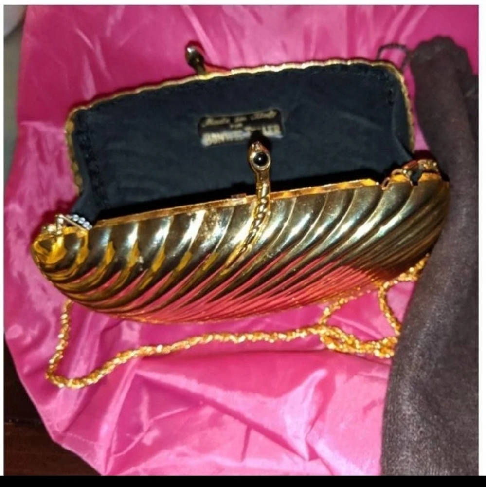Vintage Bonwit Teller Gold Clutch